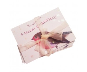 The Merry Little Birds Christmas Card Medley (Pack of 12 handmade cards)